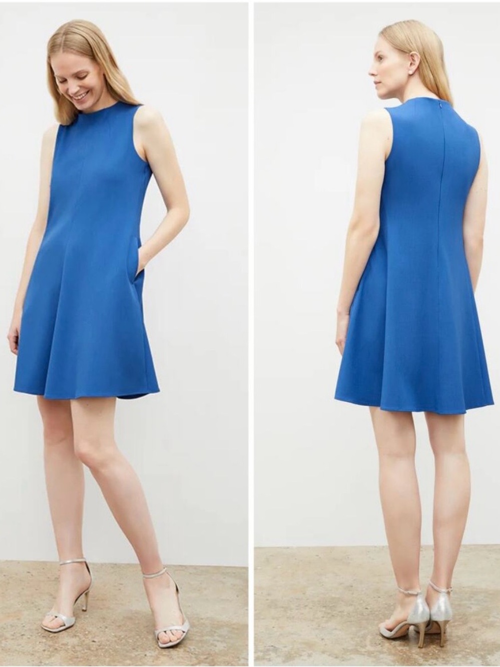 MM Lafleur Sleeveless Blue Minimalist Dress